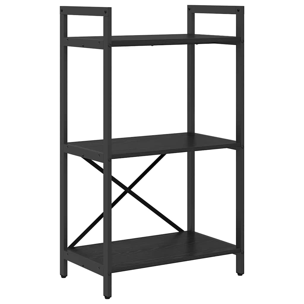 Hyllsystem Svart Ek 56 x 34 x 96 cm Konstruerat trä