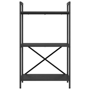 Hyllsystem Svart Ek 56 x 34 x 96 cm Konstruerat trä