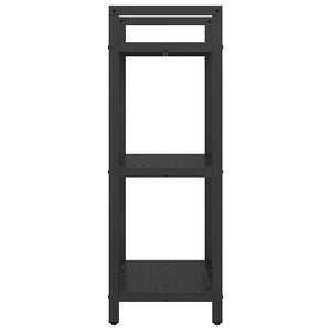 Hyllsystem Svart Ek 56 x 34 x 96 cm Konstruerat trä