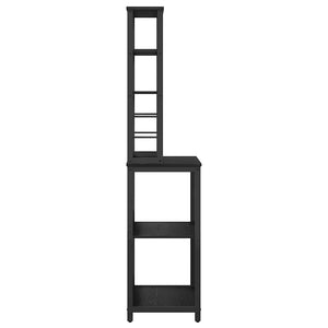 Köks hylla Svart Ek 60 x 40 x 168 cm Konstruerat trä