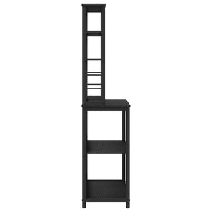 Köks hylla Svart Ek 80 x 40 x 168 cm Konstruerat trä