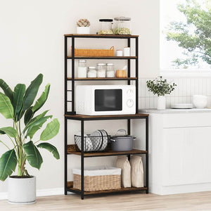 Köks hylla Rökt ek 80 x 40 x 168 cm Konstruerat trä