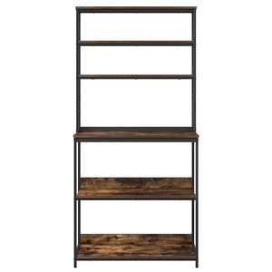 Köks hylla Rökt ek 80 x 40 x 168 cm Konstruerat trä