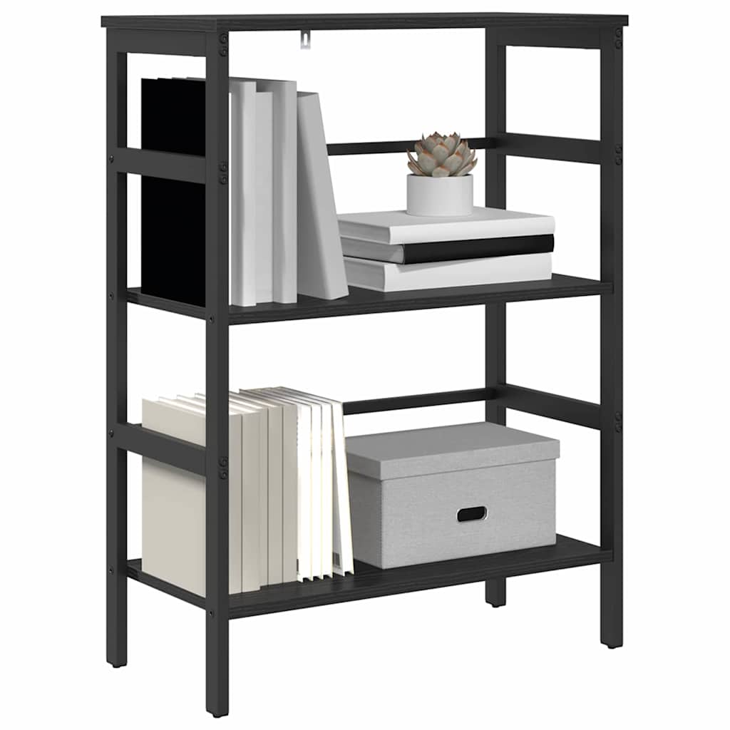 Hyllsystem Svart Ek 60 x 29,5 x 81 cm Konstruerat trä