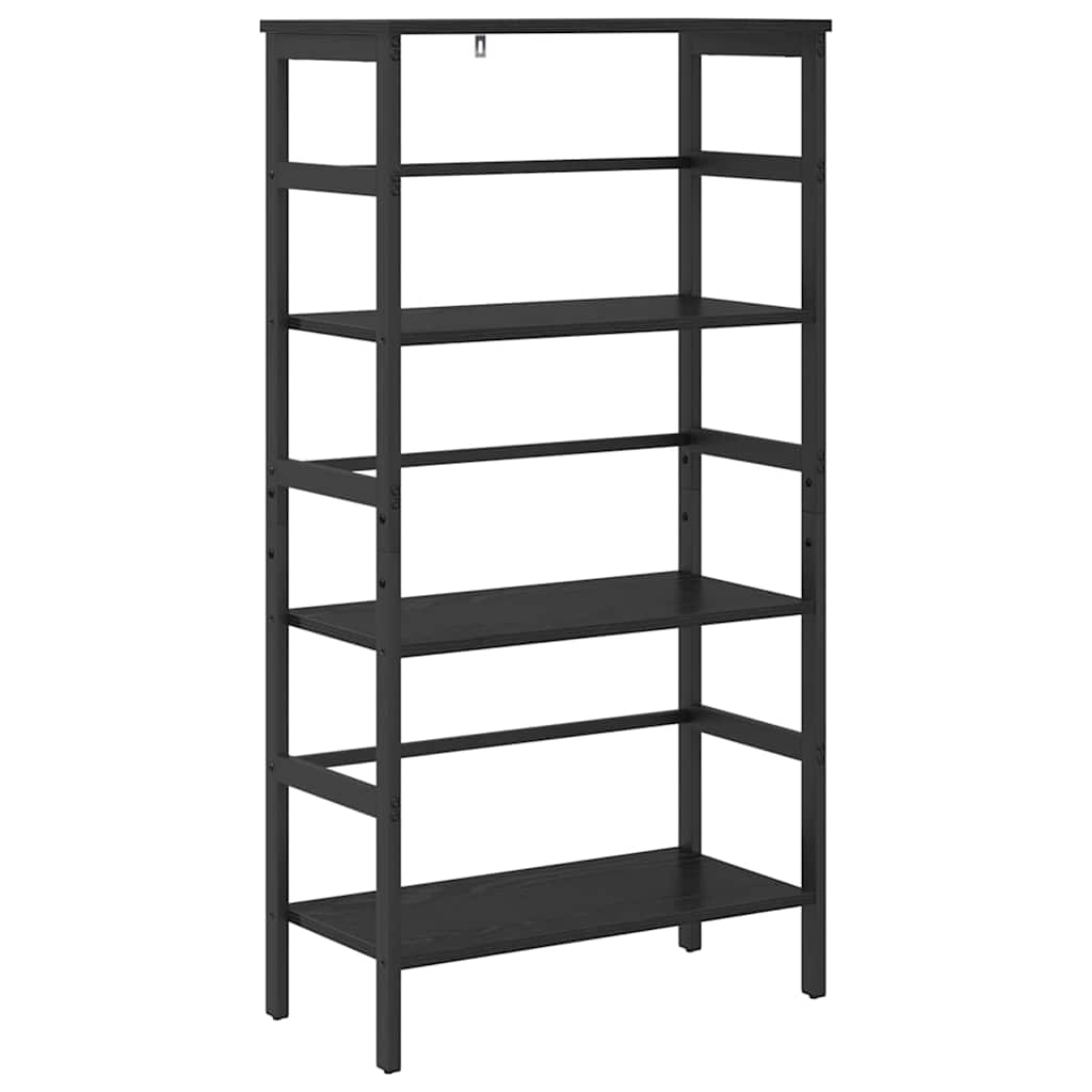 Hyllsystem Svart Ek 60 x 29,5 x 115 cm Konstruerat trä