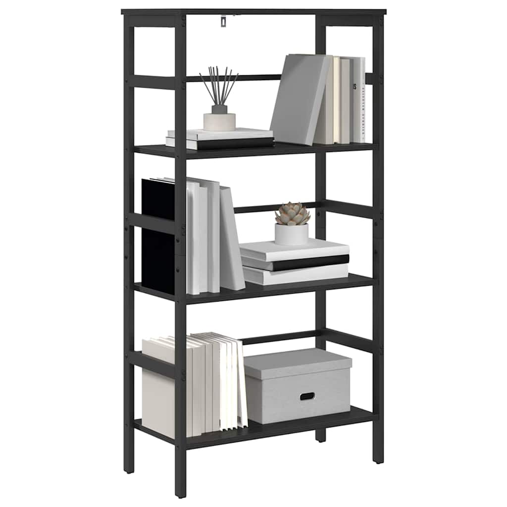 Hyllsystem Svart Ek 60 x 29,5 x 115 cm Konstruerat trä