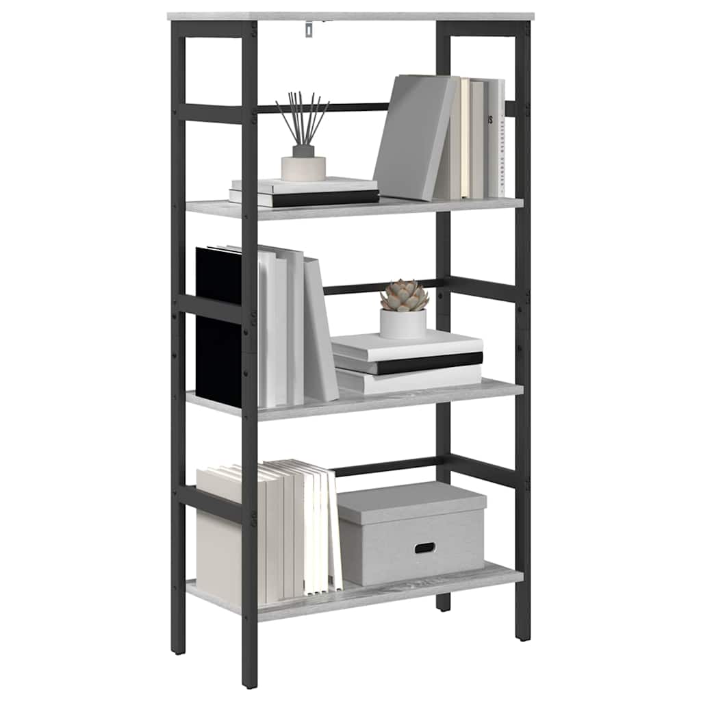 Hyllsystem Grå Sonoma 60 x 29,5 x 115 cm Konstruerat trä