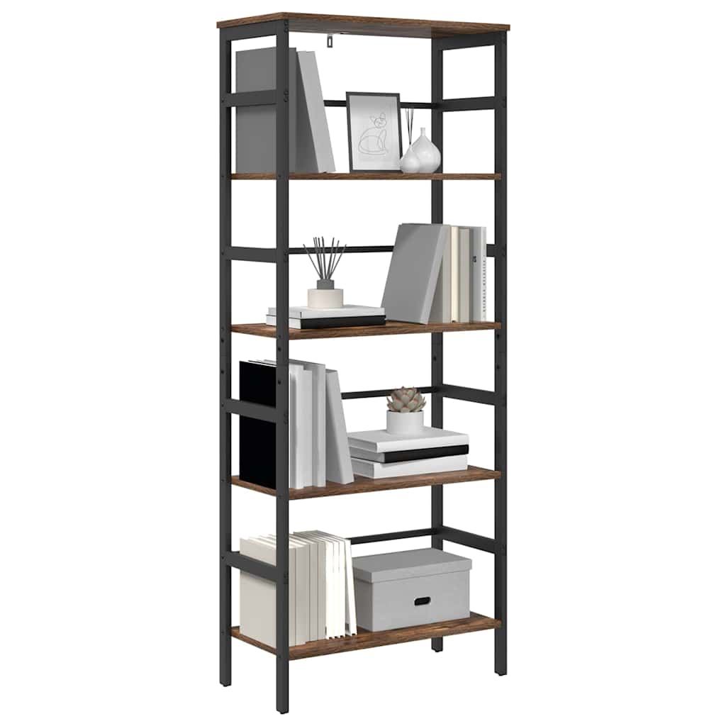 Hyllsystem Rökt ek 60 x 29,5 x 149 cm Konstruerat trä