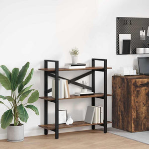 Hyllsystem Rökt ek 100 x 33,5 x 102 cm Konstruerat trä