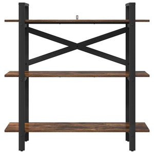 Hyllsystem Rökt ek 100 x 33,5 x 102 cm Konstruerat trä