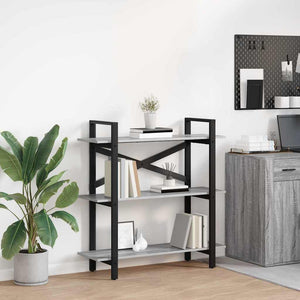 Hyllsystem Grå Sonoma 100 x 33,5 x 102 cm Konstruerat trä