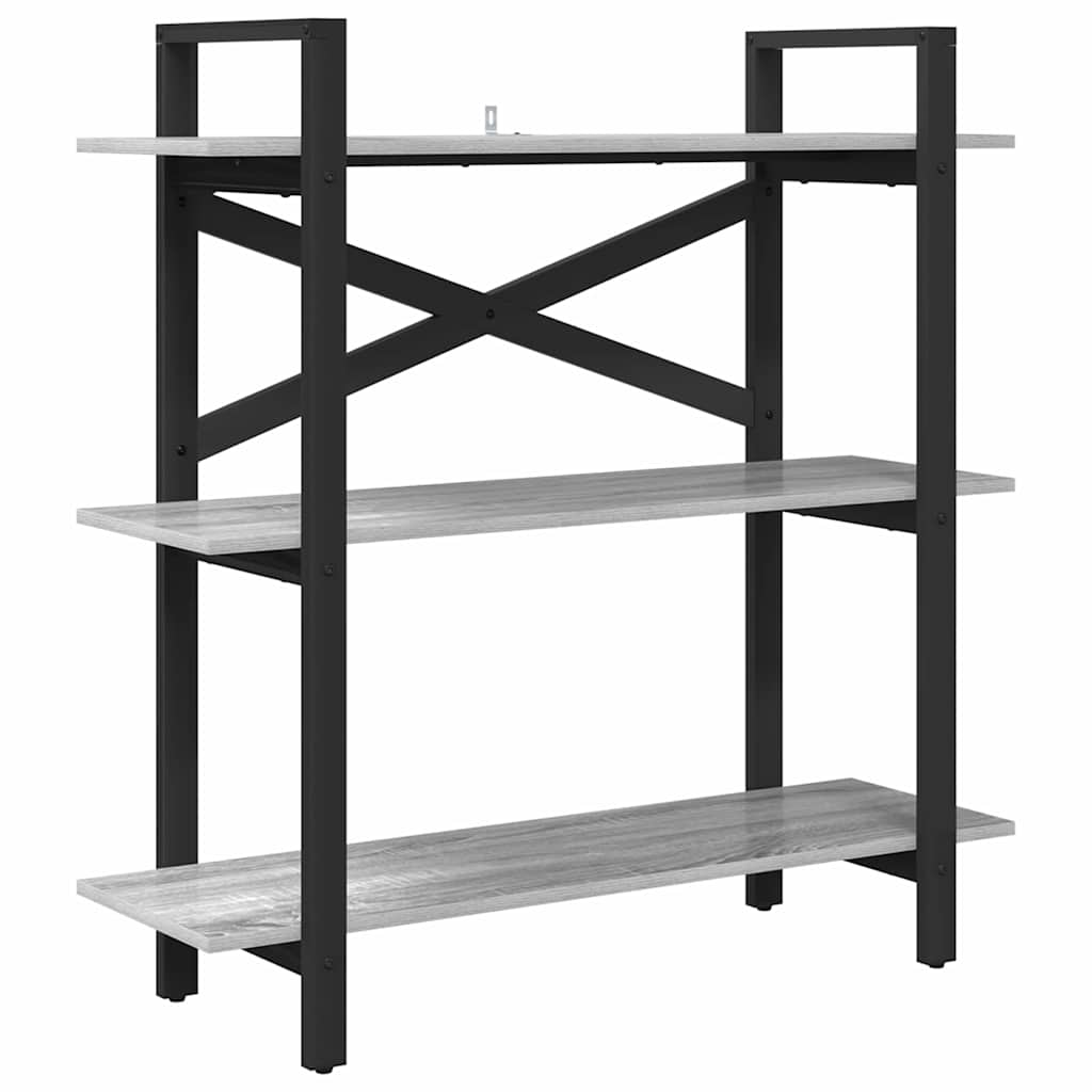 Hyllsystem Grå Sonoma 100 x 33,5 x 102 cm Konstruerat trä