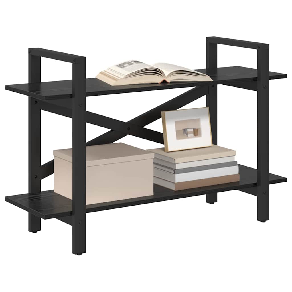 Hyllsystem Svart Ek 100 x 33,5 x 64 cm Konstruerat trä