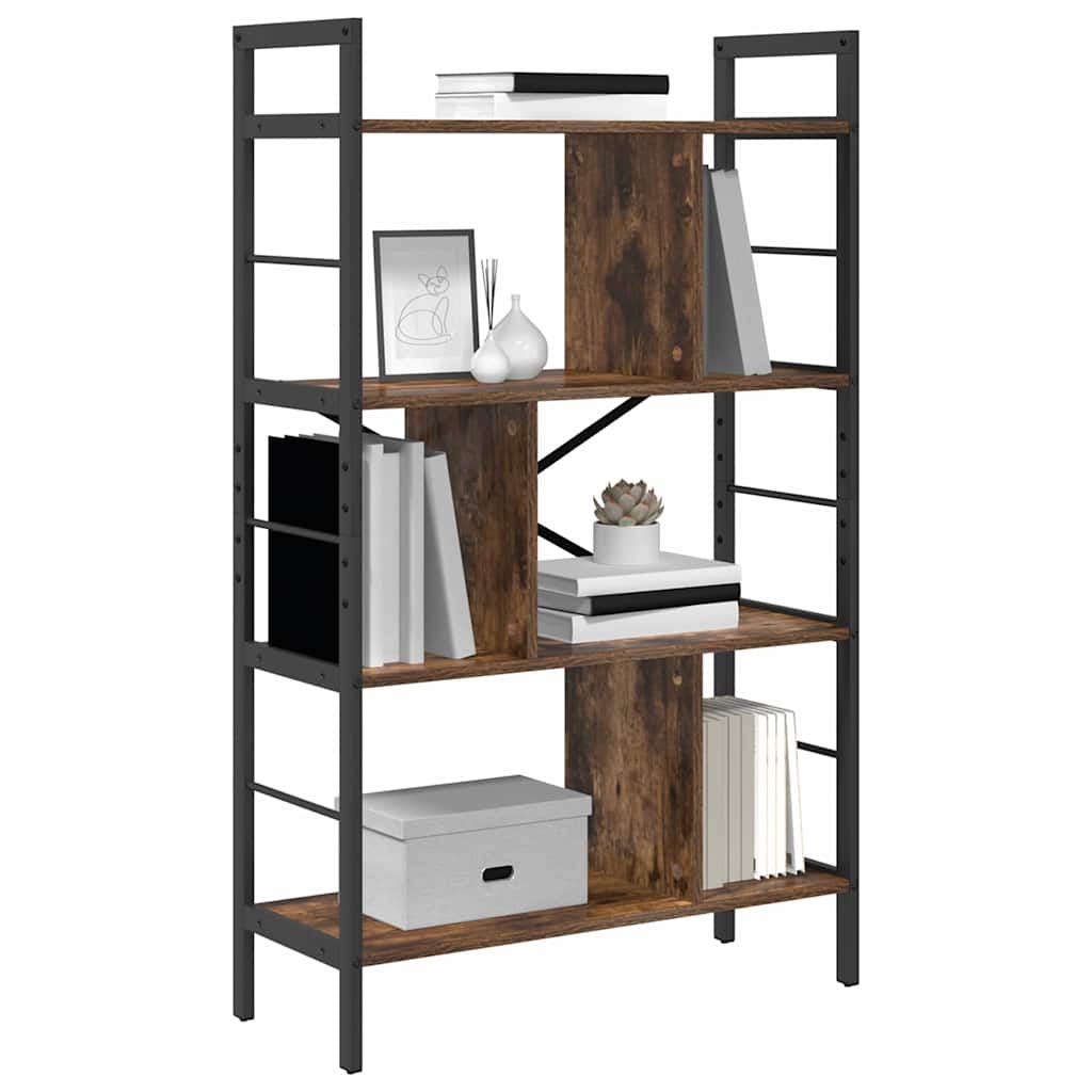 Hyllsystem Rökt ek 75 x 30 x 123,5 cm Konstruerat trä