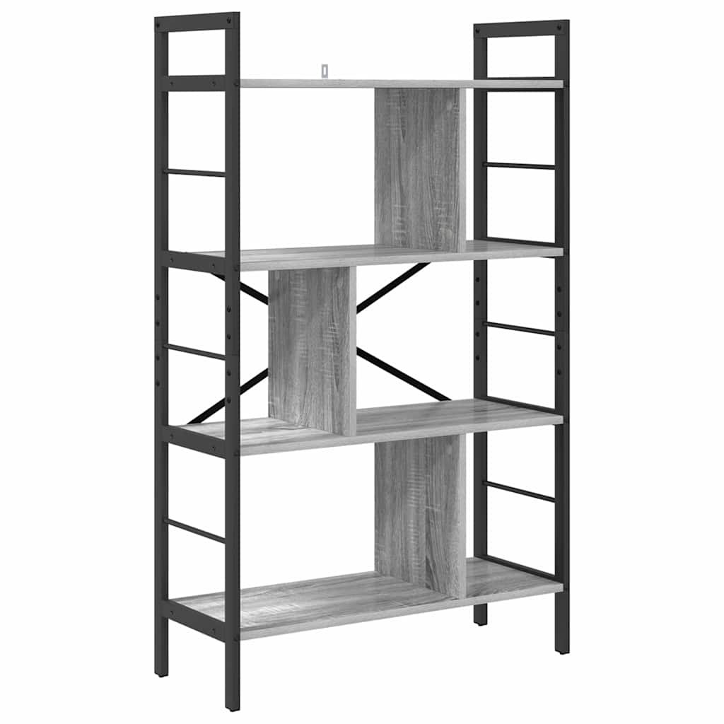 Hyllsystem Grå Sonoma 75 x 30 x 123,5 cm Konstruerat trä