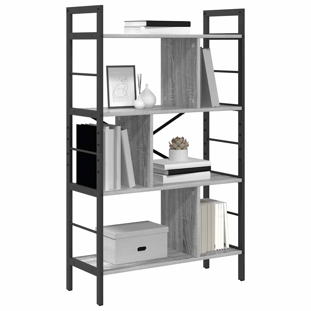 Hyllsystem Grå Sonoma 75 x 30 x 123,5 cm Konstruerat trä