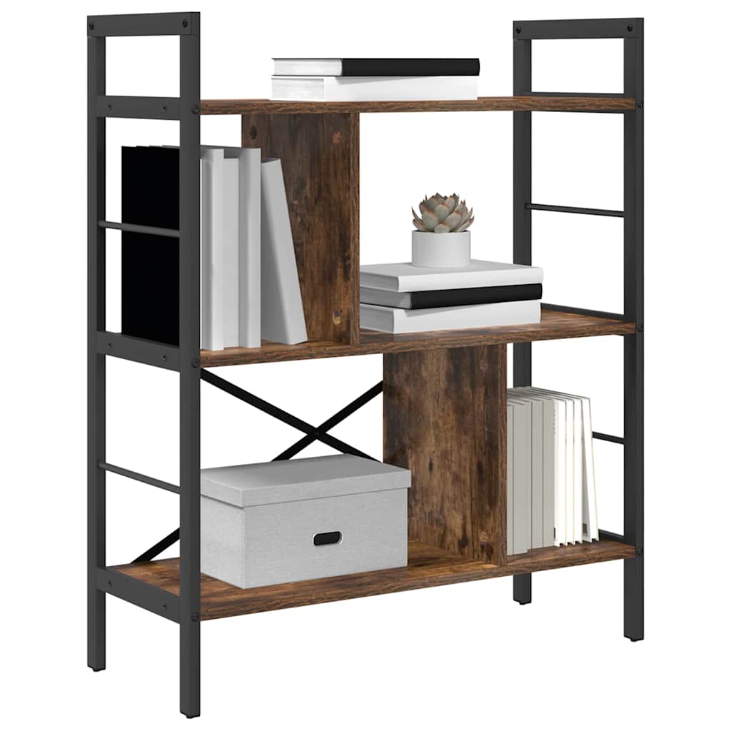 Hyllsystem Rökt ek 75 x 30 x 91 cm Konstruerat trä