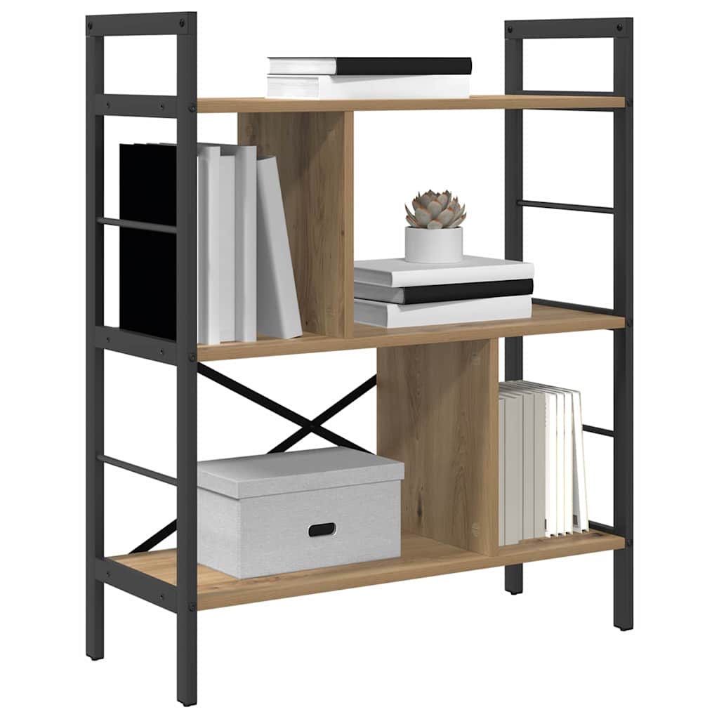 Hyllsystem 5 nivåer 75 x 30 x 91 cm Konstruerat trä Artisan Ek