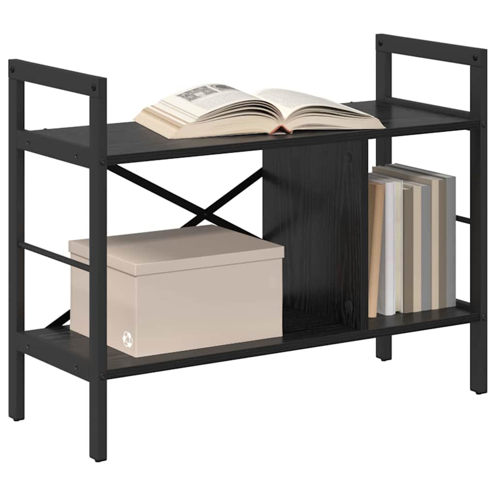 Hyllsystem Svart Ek 75 x 30 x 58,5 cm Konstruerat trä