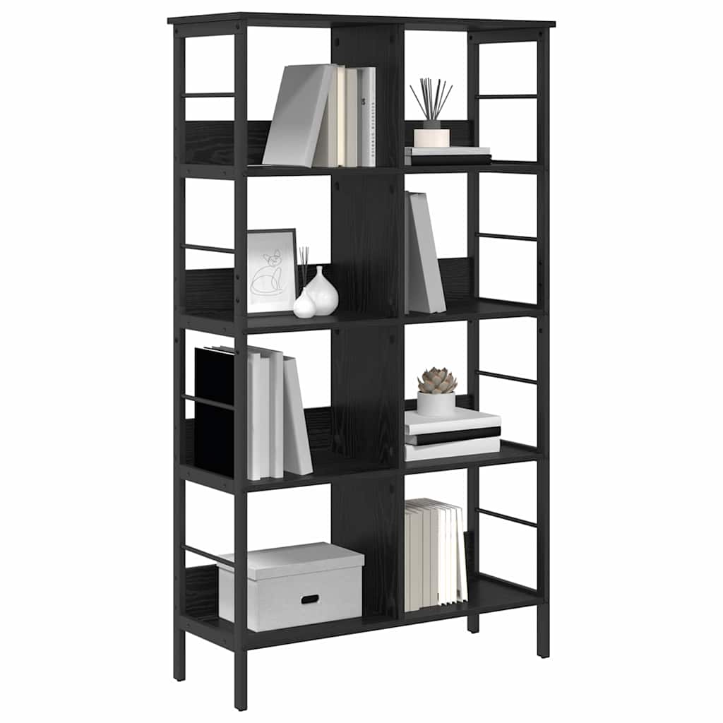 Hyllsystem Svart Ek 82 x 32 x 144,5 cm Konstruerat trä