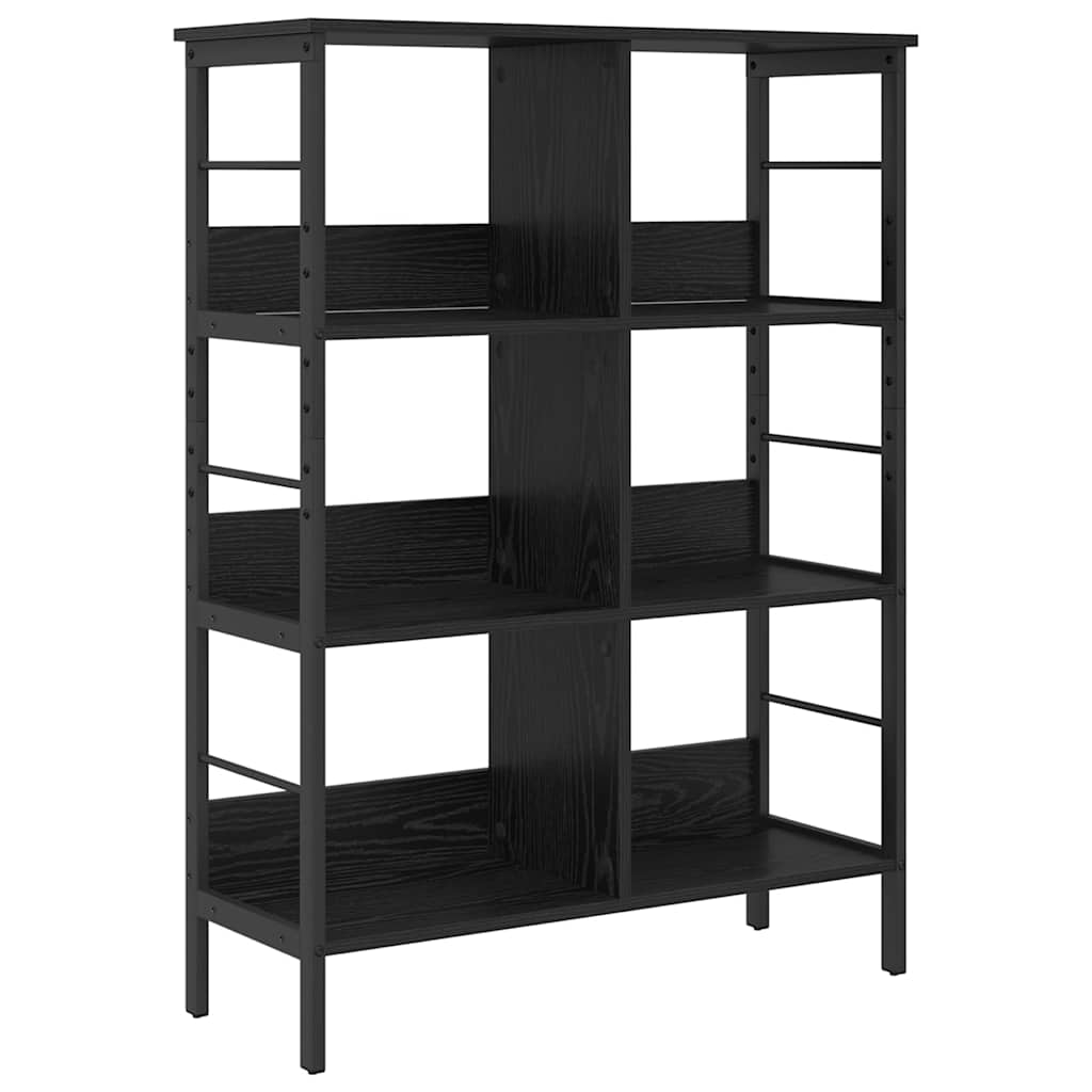 Hyllsystem Svart Ek 82 x 32 x 112 cm Konstruerat trä