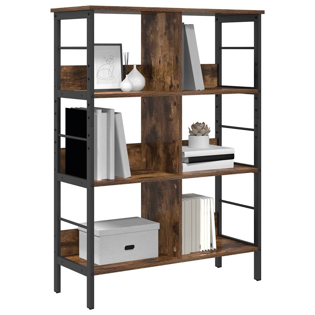 Hyllsystem Rökt ek 82 x 32 x 112 cm Konstruerat trä