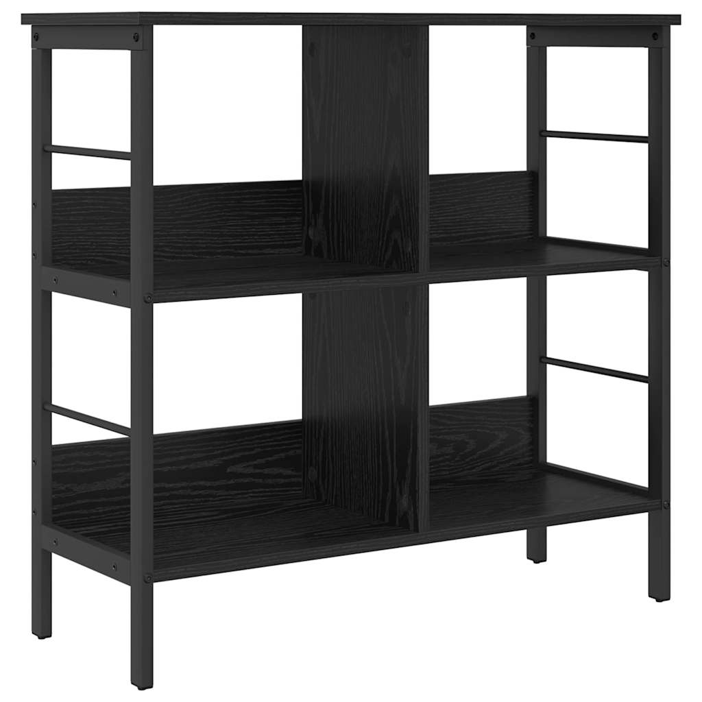 Hyllsystem Svart Ek 82 x 32 x 79 cm Konstruerat trä
