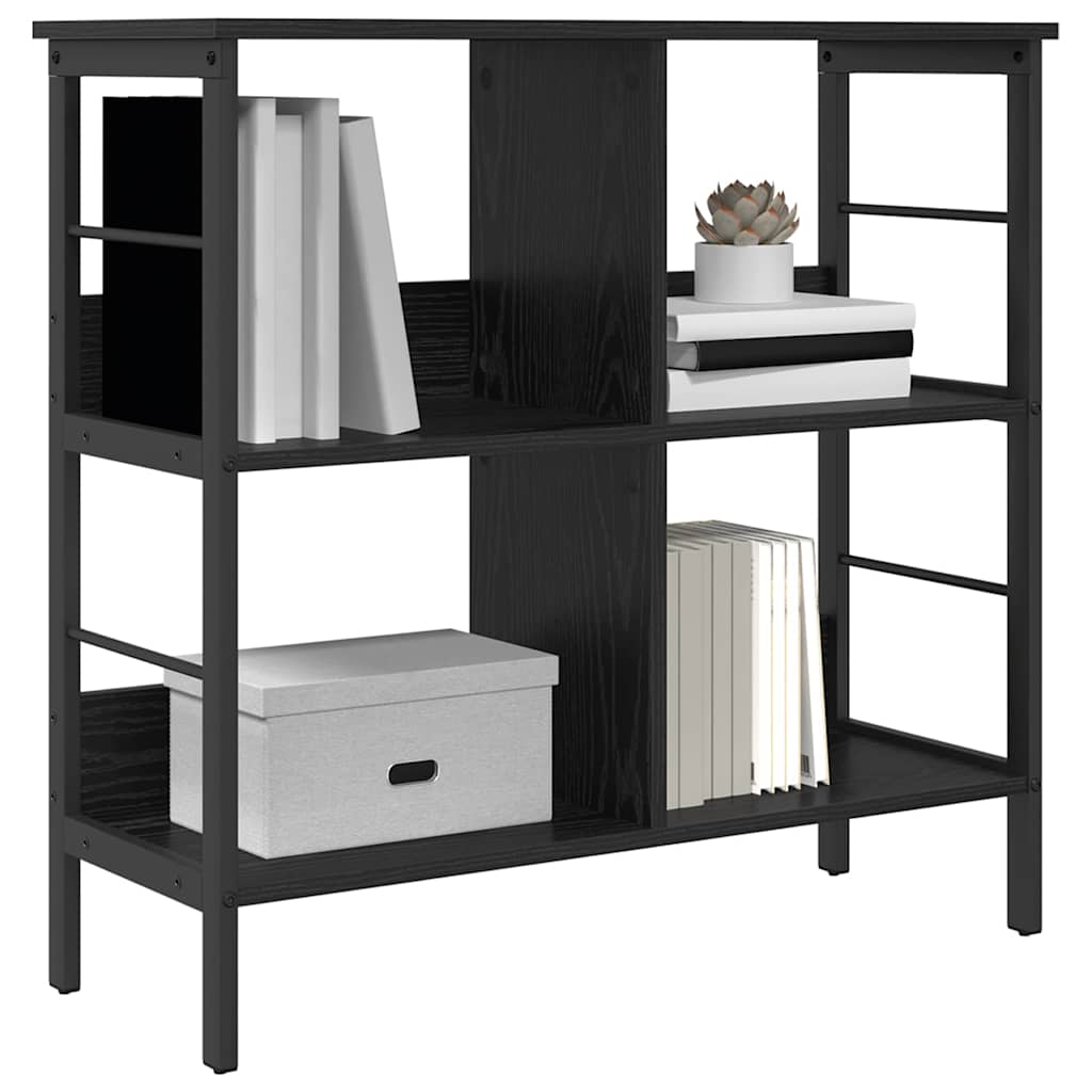 Hyllsystem Svart Ek 82 x 32 x 79 cm Konstruerat trä