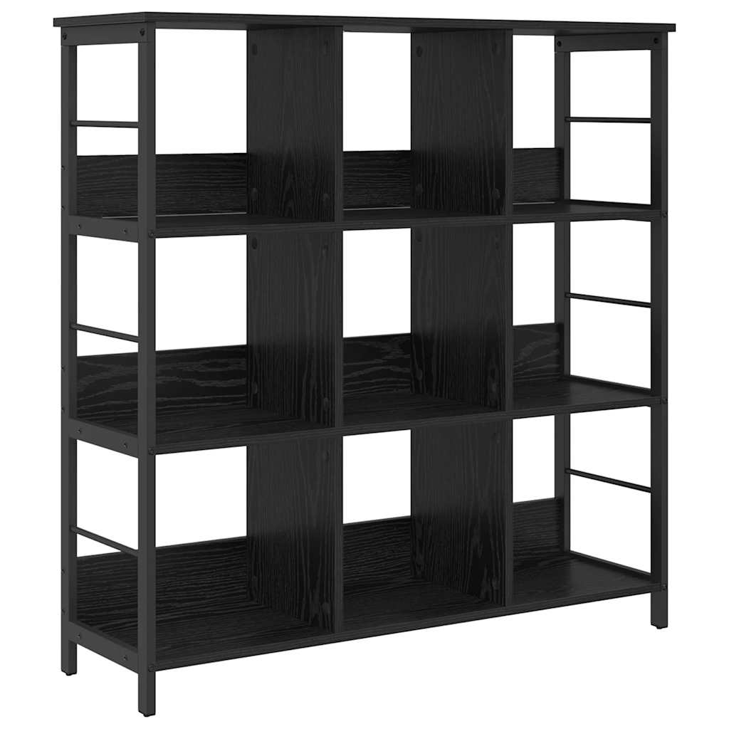 Hyllsystem Svart Ek 102 x 32 x 104,5 cm Konstruerat trä