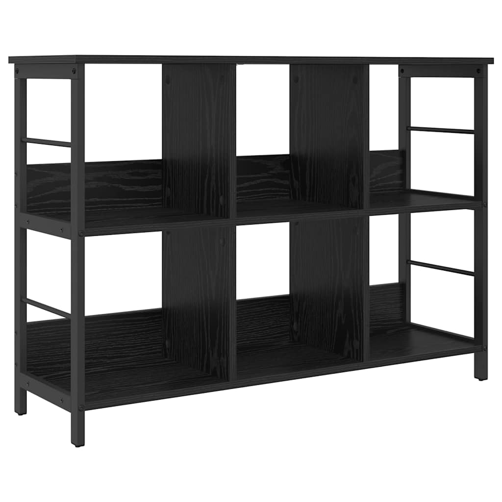 Hyllsystem Svart Ek 102 x 32 x 72,5 cm Konstruerat trä