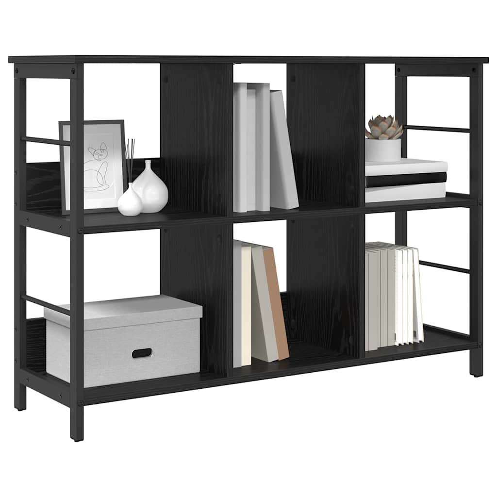 Hyllsystem Svart Ek 102 x 32 x 72,5 cm Konstruerat trä