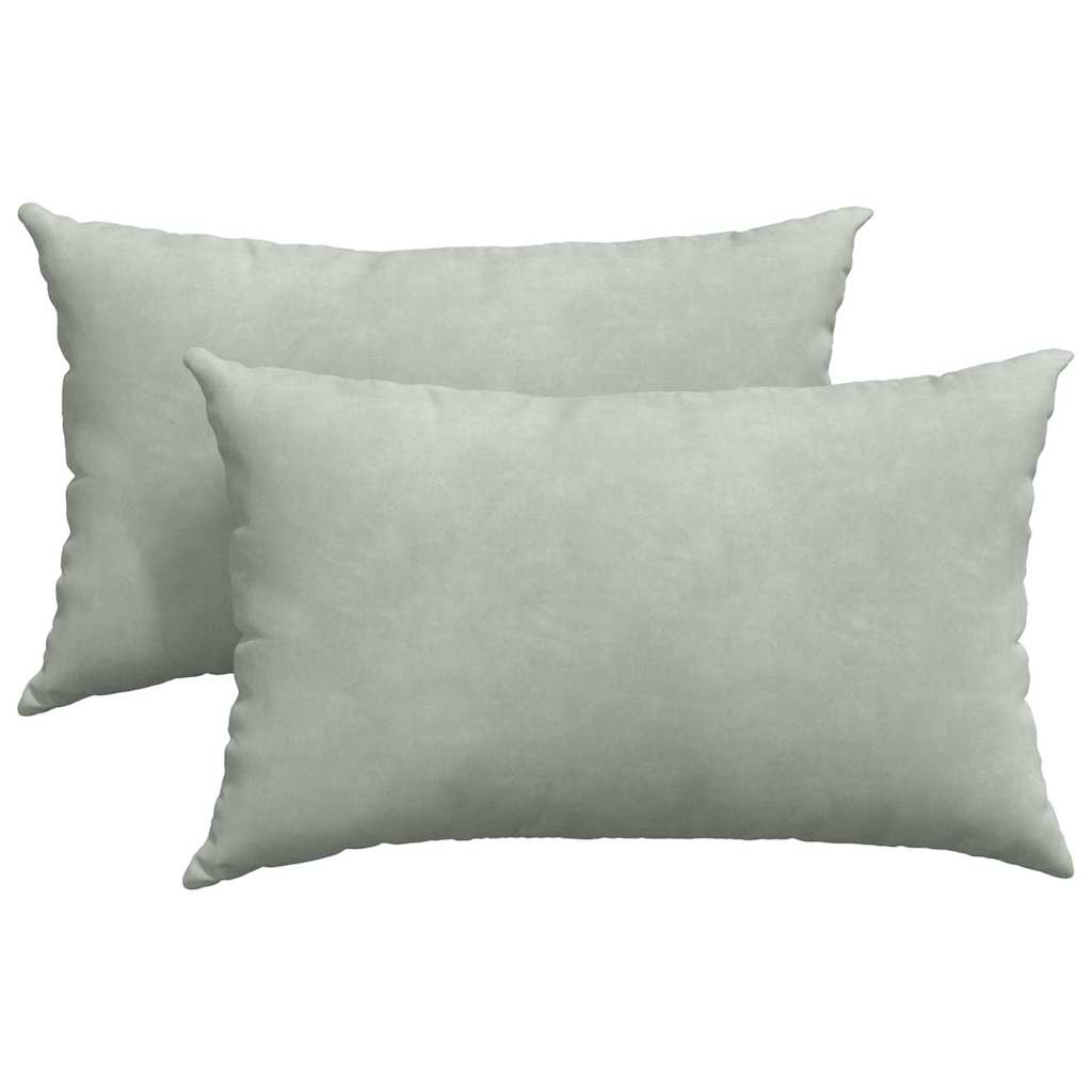 Sofakuddar 2 pcs Ljusgrå 50 x 30 cm Kordread tyg