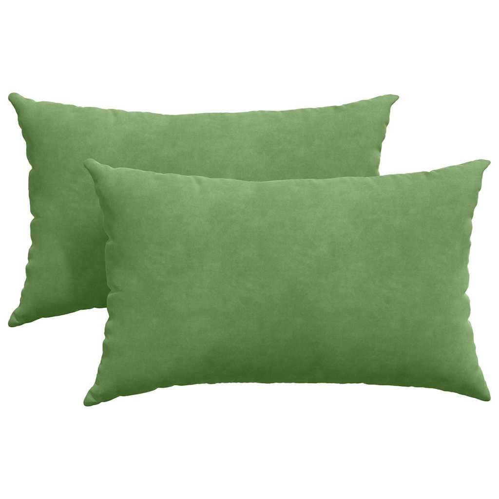 Sofakuddar 2 pcs Ljusgrön 50 x 30 cm Kordread tyg