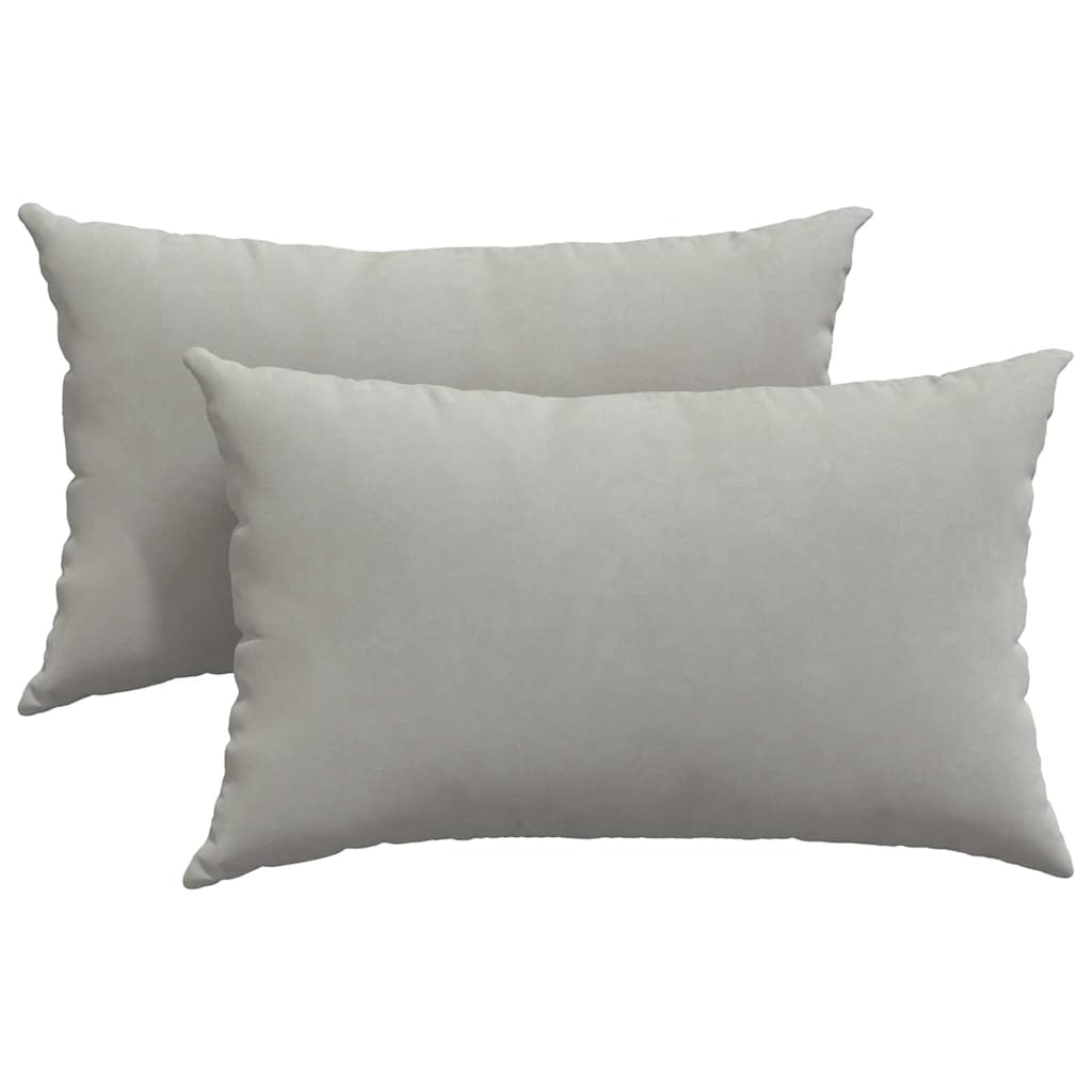 Sofakuddar 2 pcs Ljusgrå 50 x 30 cm tyg