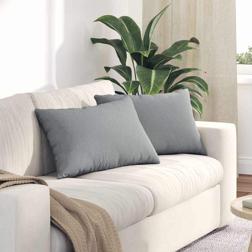 Sofakuddar 2 pcs Ljusgrå 60 x 40 cm tyg