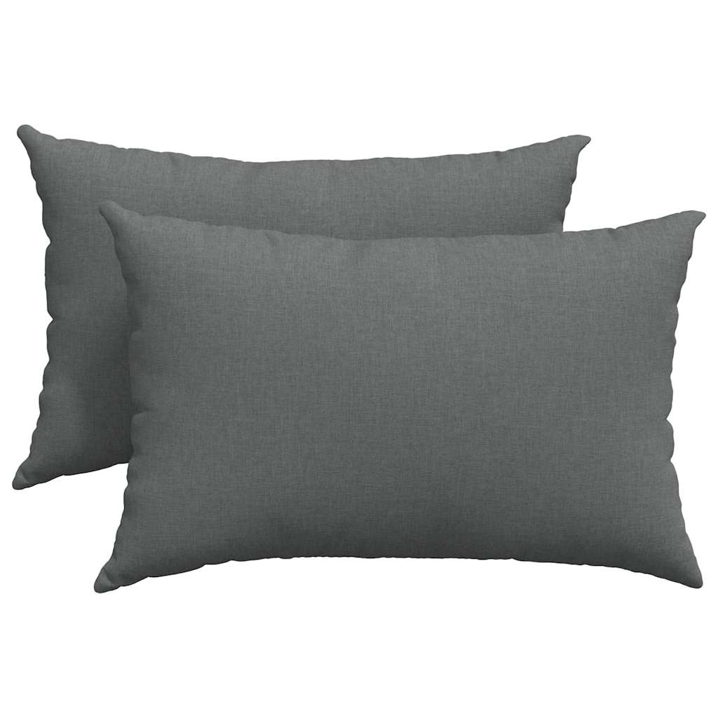 Sofakuddar 2 pcs Mörkgrå 60 x 40 cm tyg