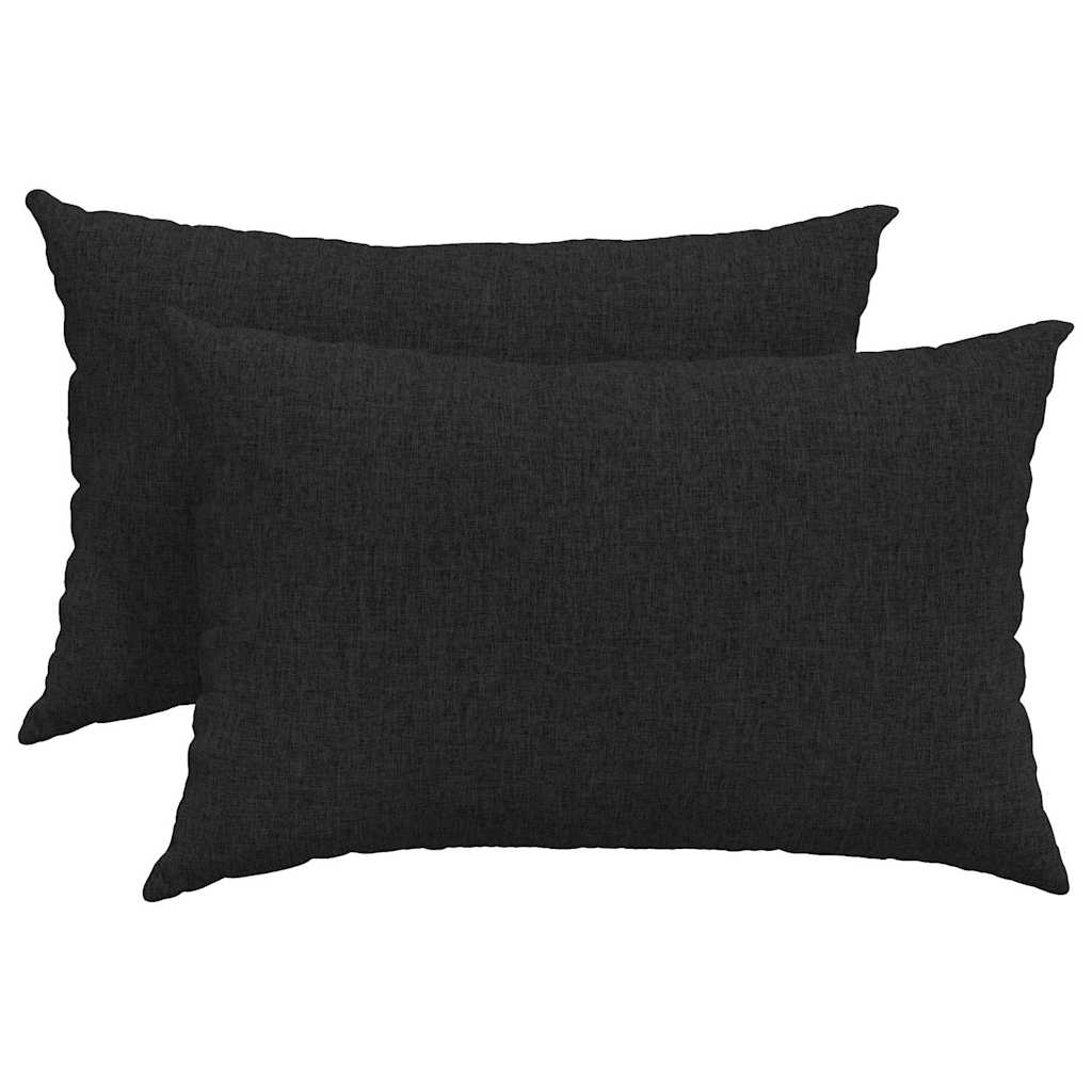 Sofakuddar 2 pcs Svart 60 x 40 cm tyg