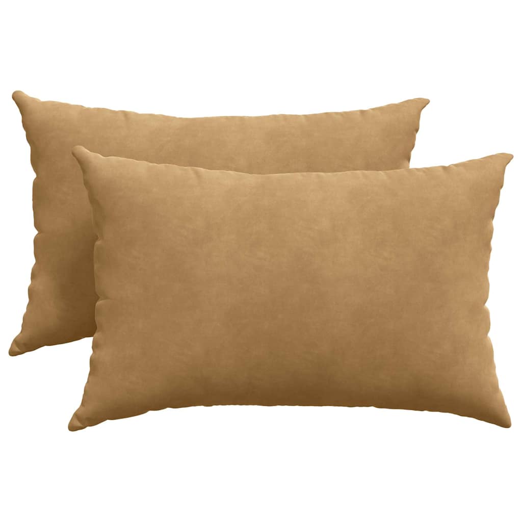 Sofakuddar 2 st Brun 60 x 40 cm Kordread tyg