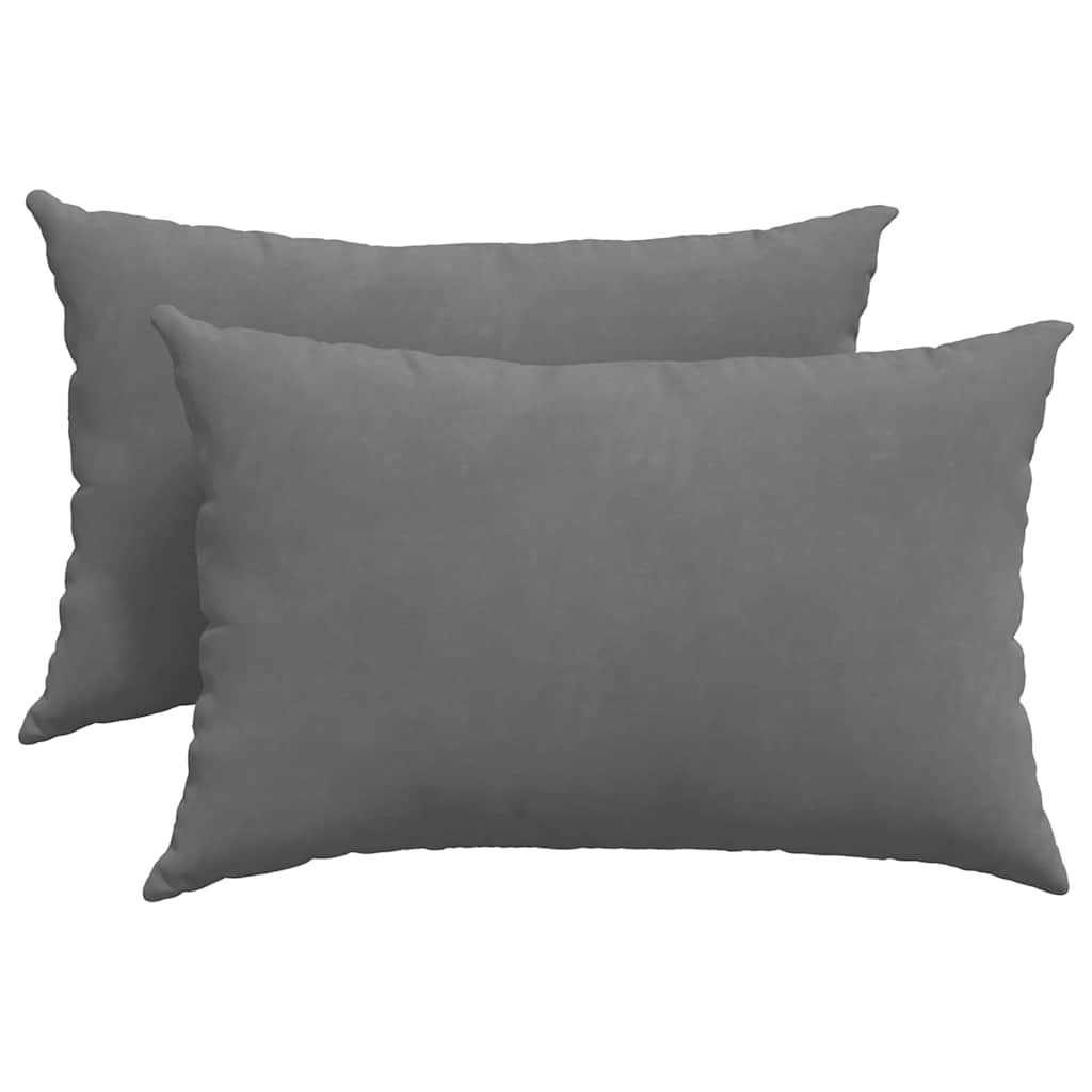 Sofakuddar 2 pcs Mörkgrå 60 x 40 cm tyg