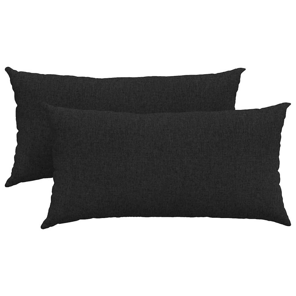 Sofakuddar 2 pcs Svart 80 x 40 cm tyg