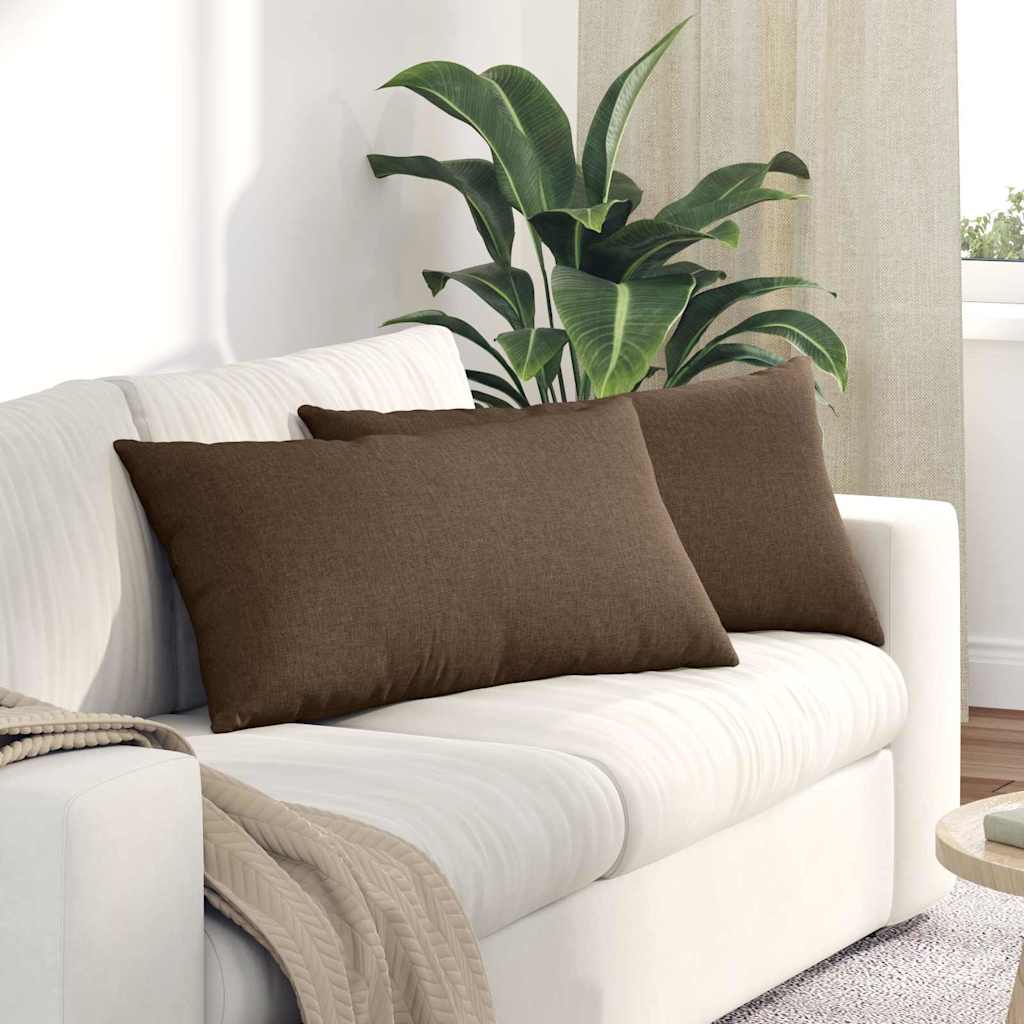Sofakuddar 2 pcs Brun 80 x 40 cm tyg