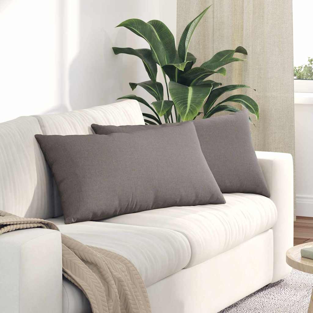 Sofakuddar 2 pcs Taupe 80 x 40 cm tyg