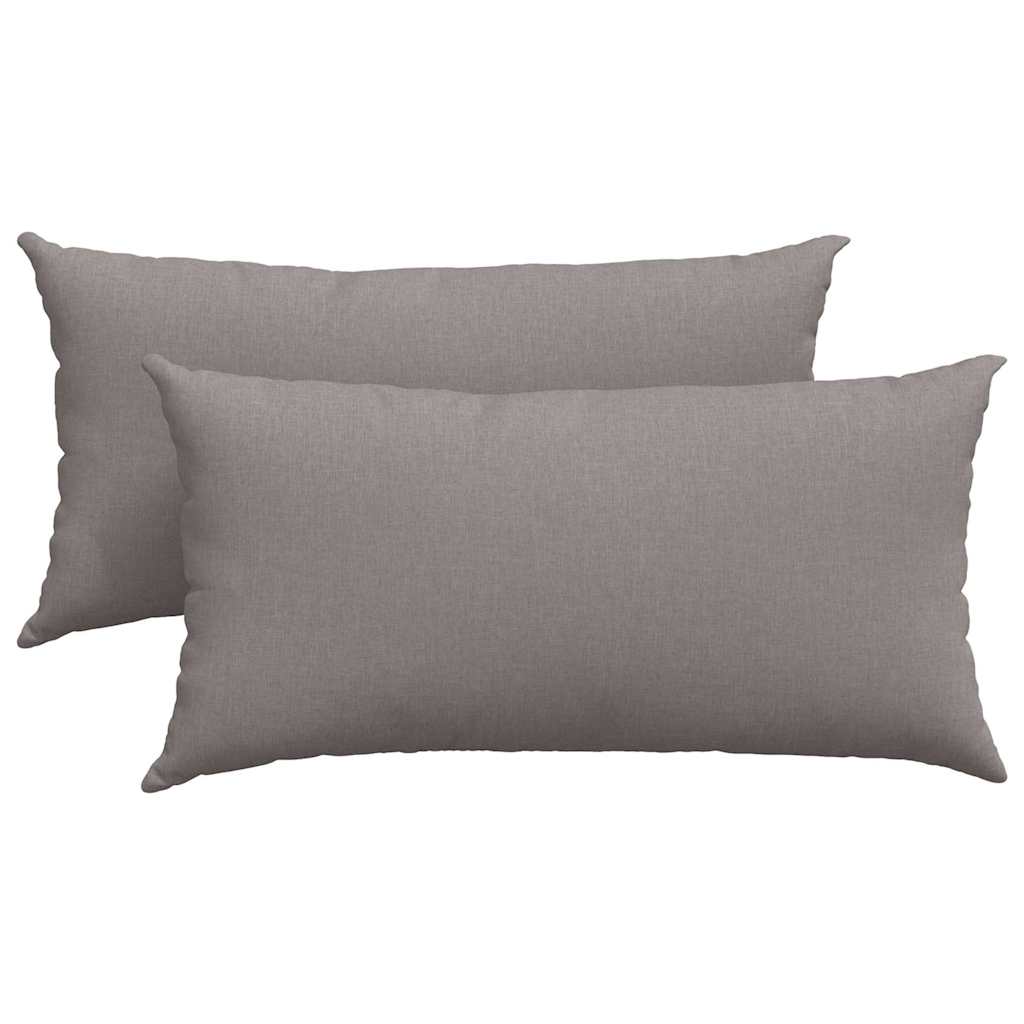 Sofakuddar 2 st tyg Taupe 80 x 40 cm