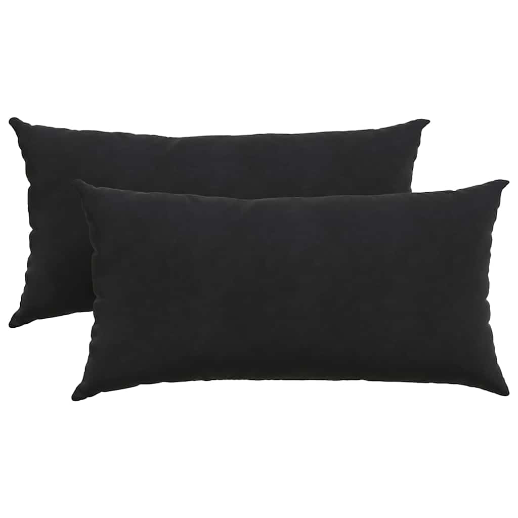Sofakuddar 2 pcs Svart 80 x 40 cm Kordread tyg