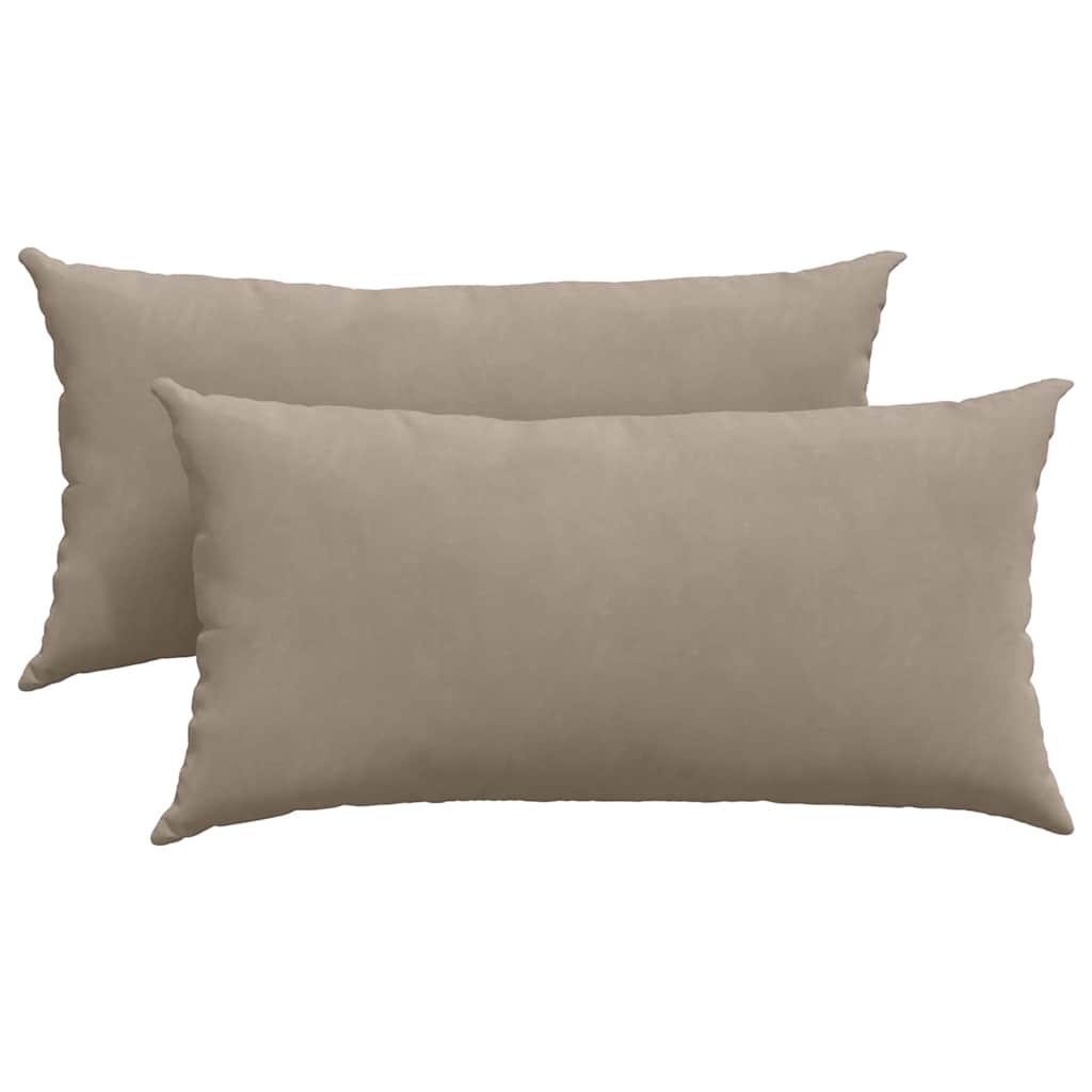 Sofakuddar 2 st tyg Taupe 80 x 40 cm