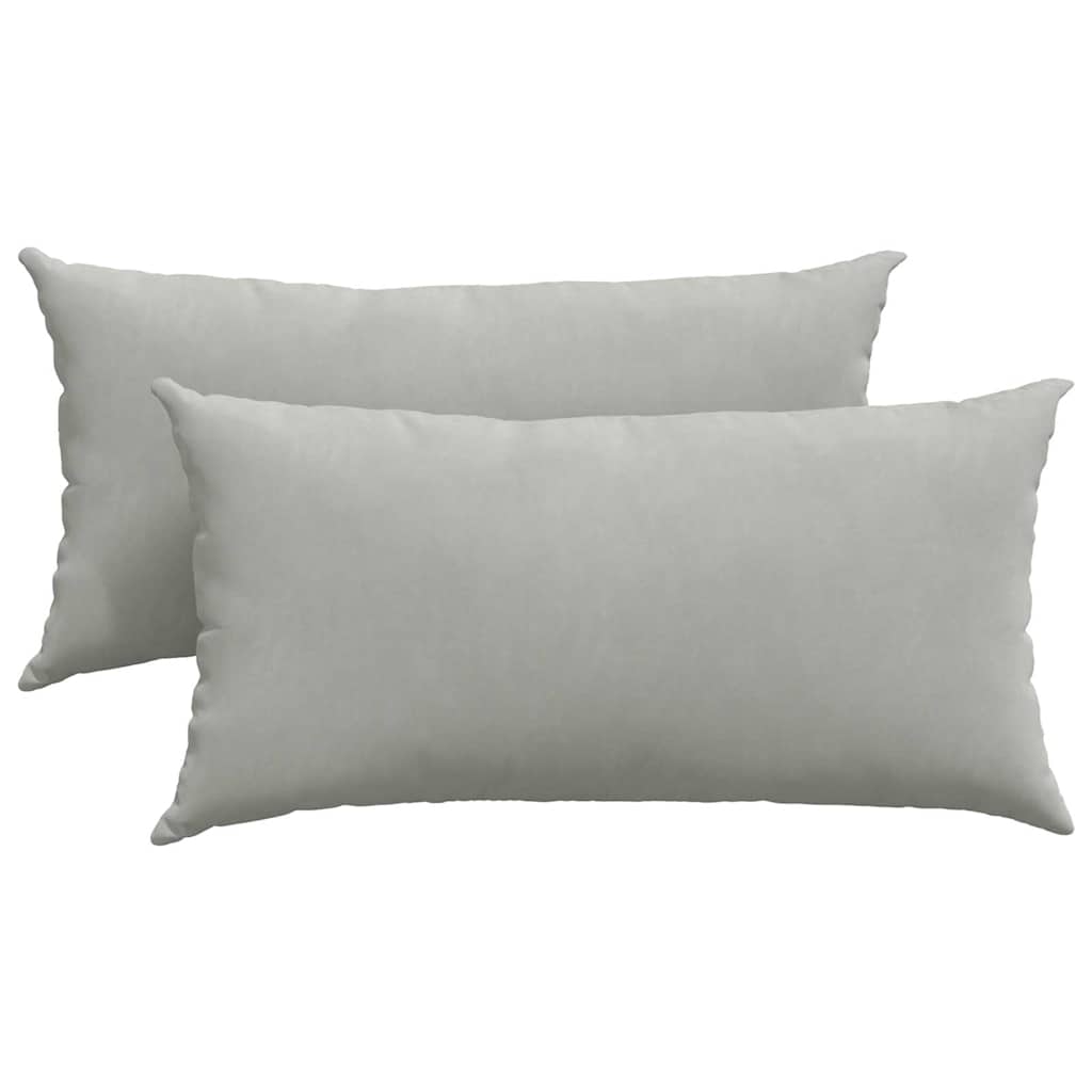 Sofakuddar 2 pcs Ljusgrå 80 x 40 cm tyg