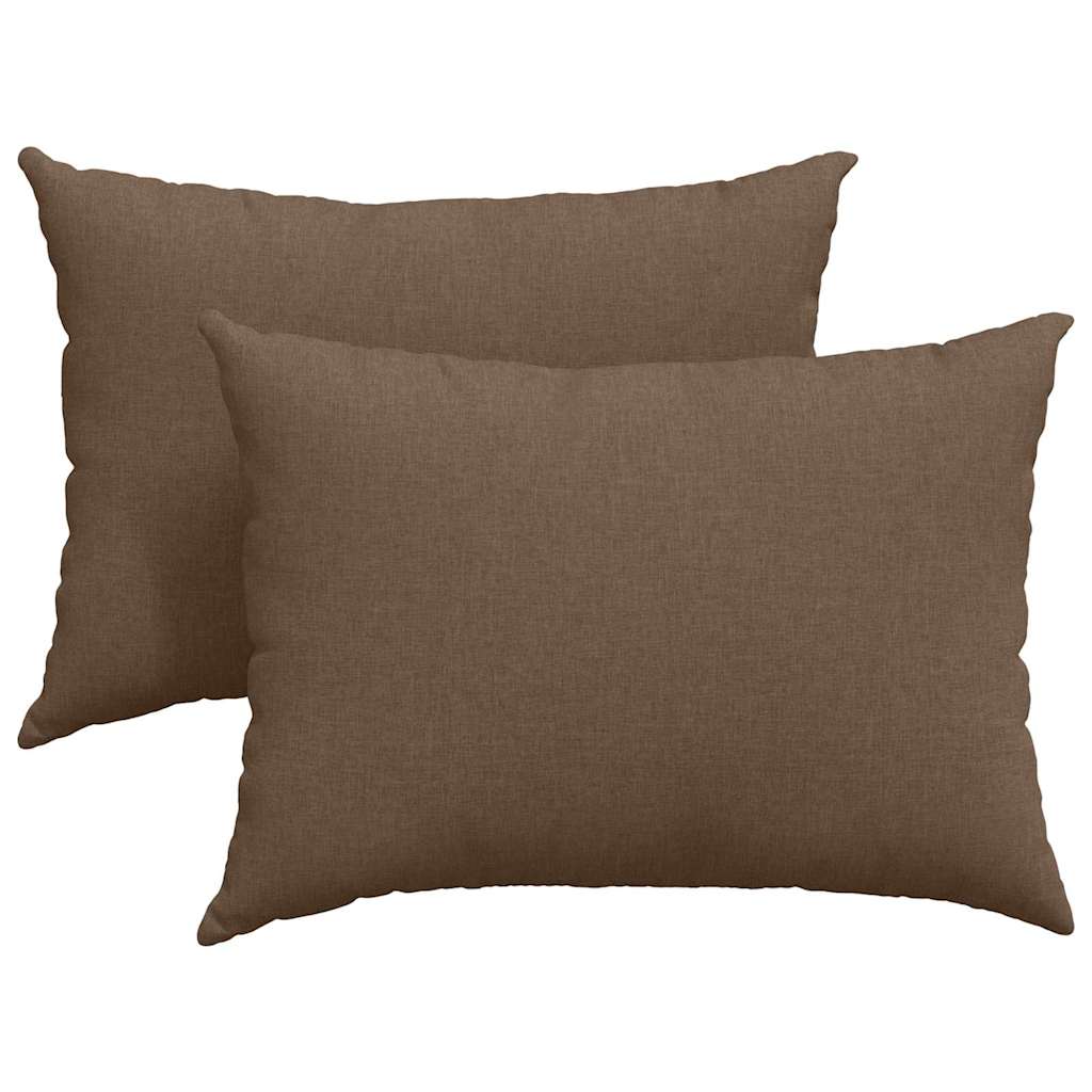 Sofakuddar 2 pcs Brun 70 x 50 cm tyg