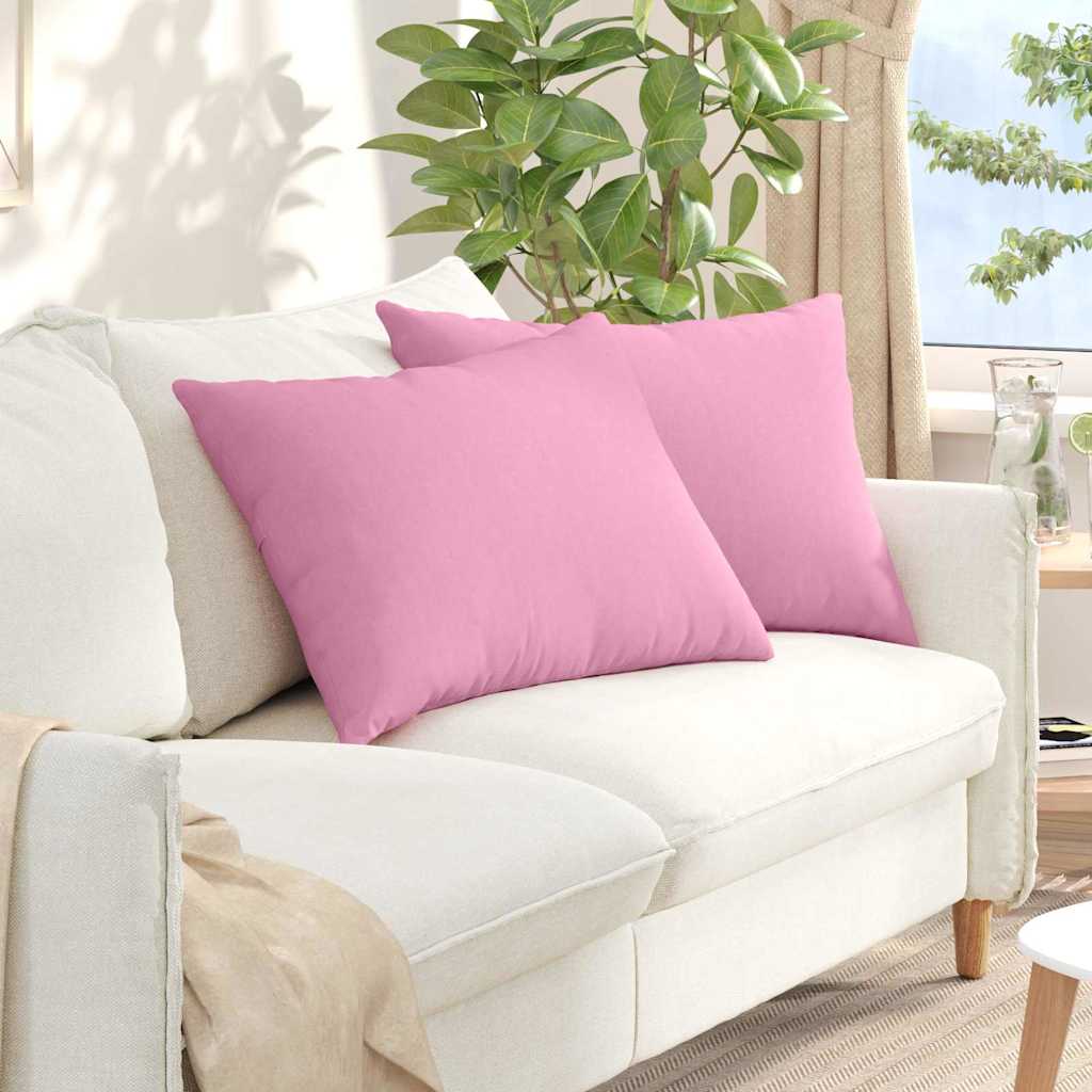 Sofakuddar 2 st tyg Rosa 70 x 50 cm