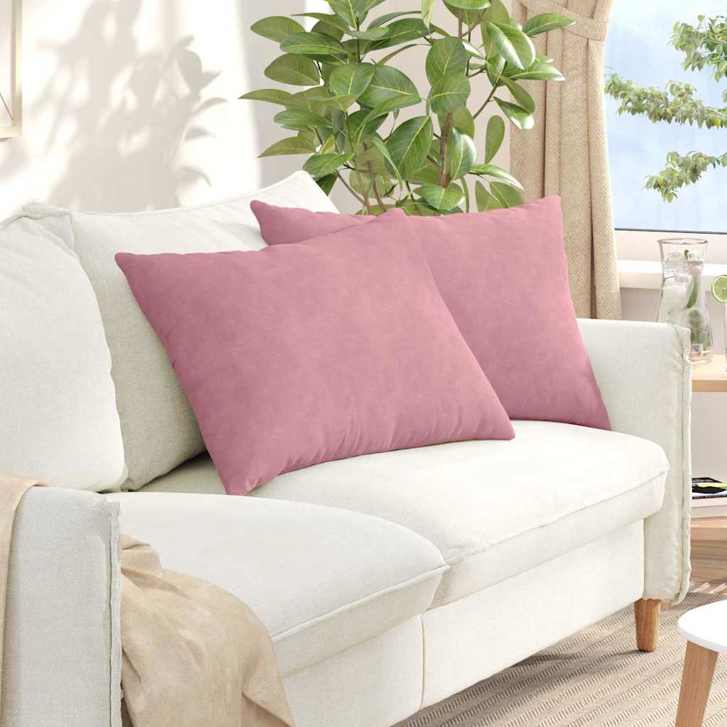 Sofakuddar 2 st Rosa 70 x 50 cm Kordread tyg