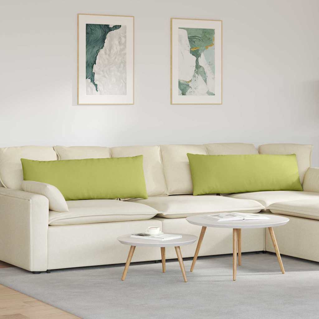 Sofakuddar 2 pcs Ljusgrön 120 x 40 cm tyg